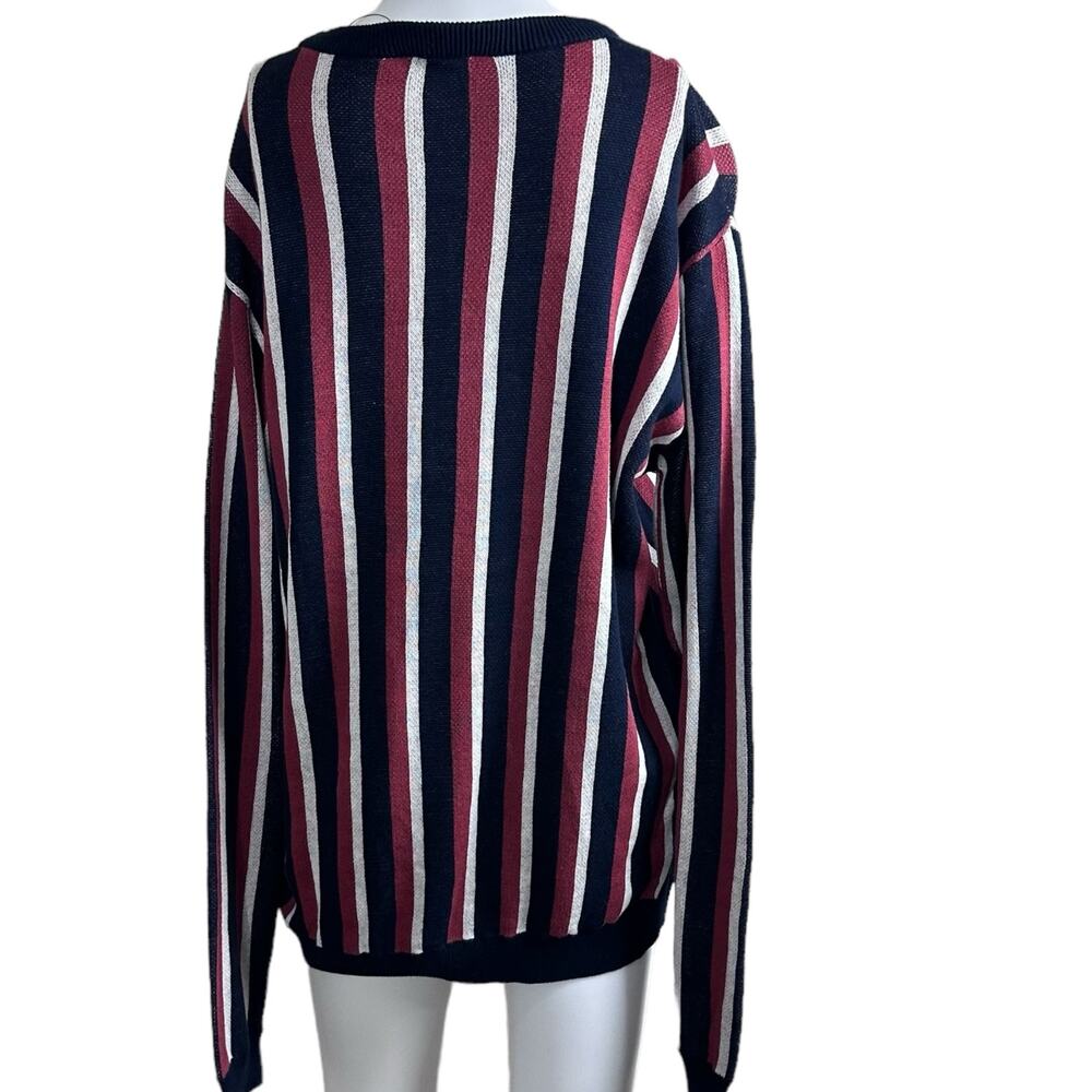 Never Lose Hedge Large 100% Cotton Striped Pullover Sweater - Picture 5 of 8